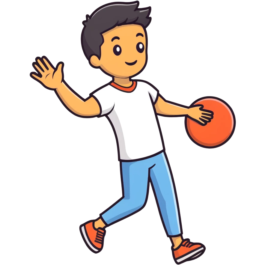 Hispanic playing frisbee emoji