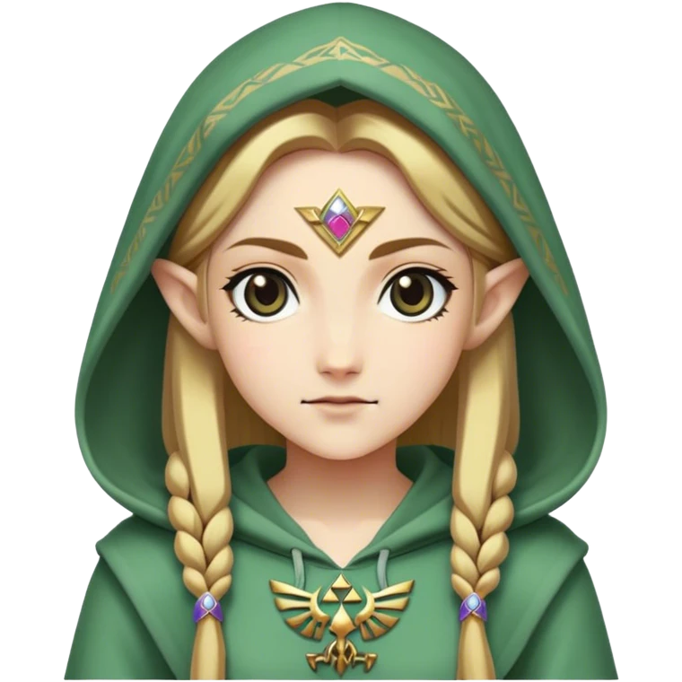 Princess Zelda in hoodie emoji