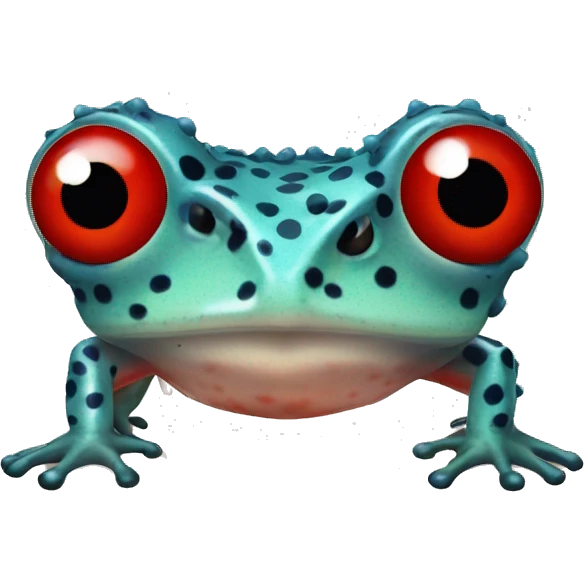 spiny skin frog with red spots emoji