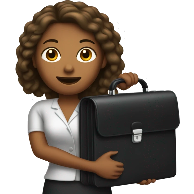 woman holding out briefcase emoji