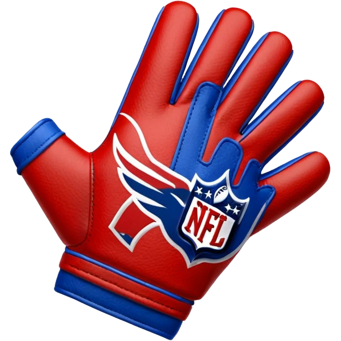  #1 glove nfl thumbs up   in blue (#00A3E0) and red (#F9423A)  emoji
