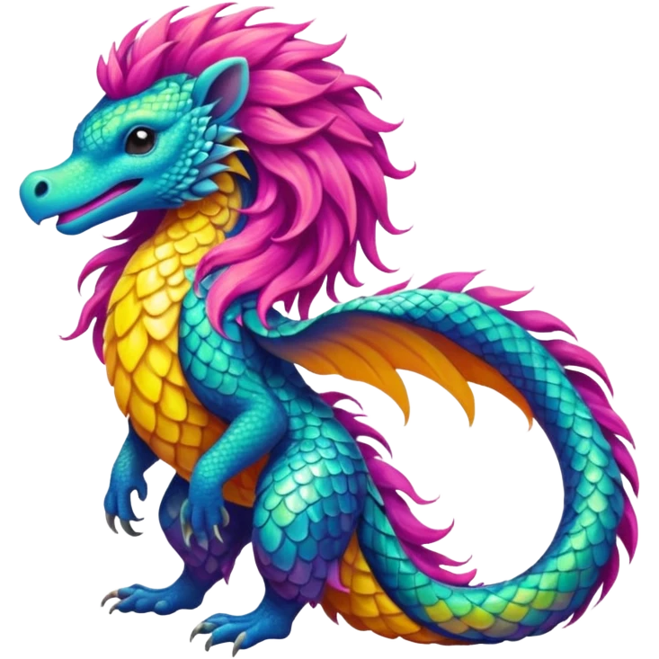 Tropical Exotic Fakémon-fantasy-creature, full body emoji