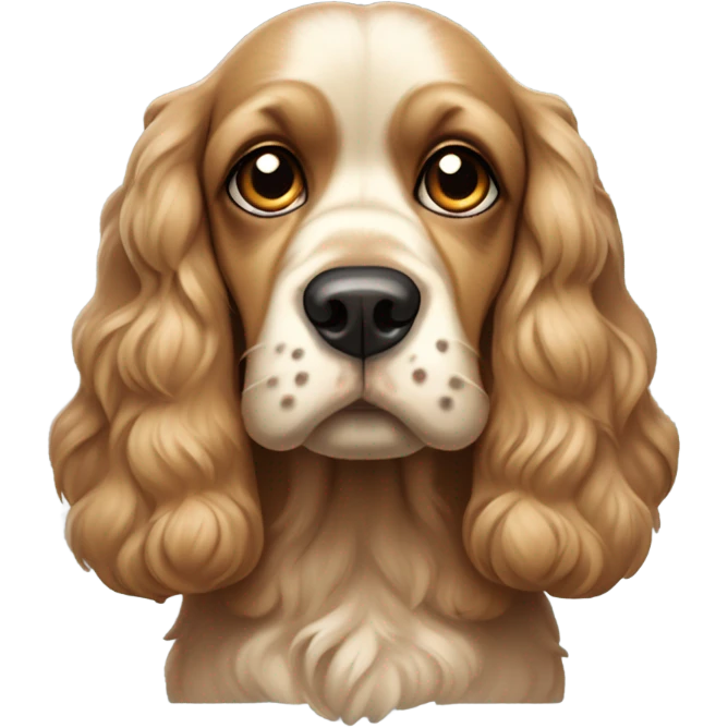 Grumpy cocker spaniel emoji