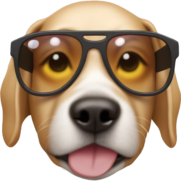 Dog wearing sun glass emoji