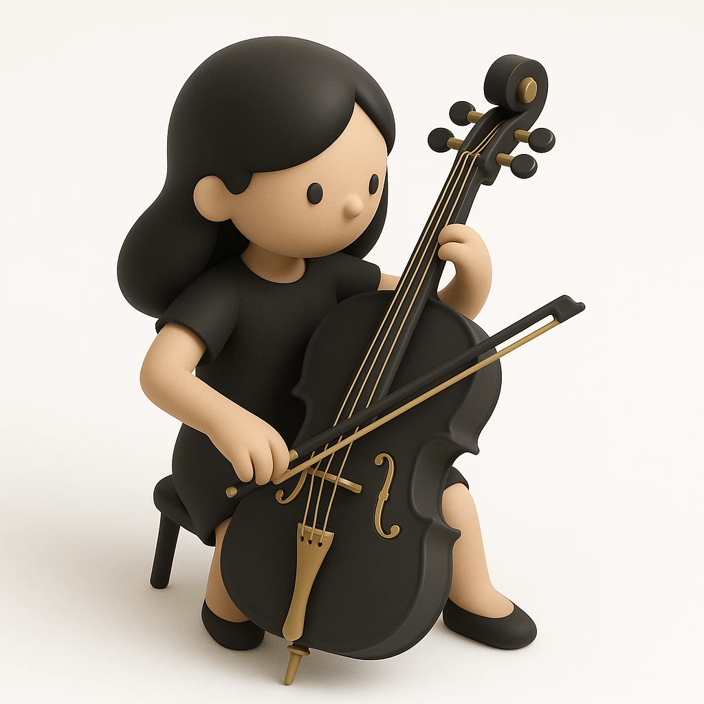 girl playing cello emoji