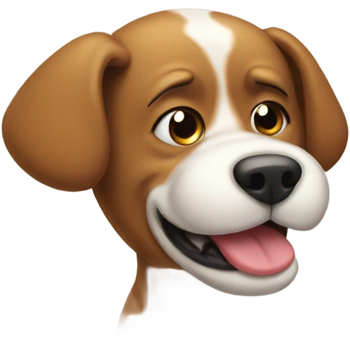 Pooping dog emoji