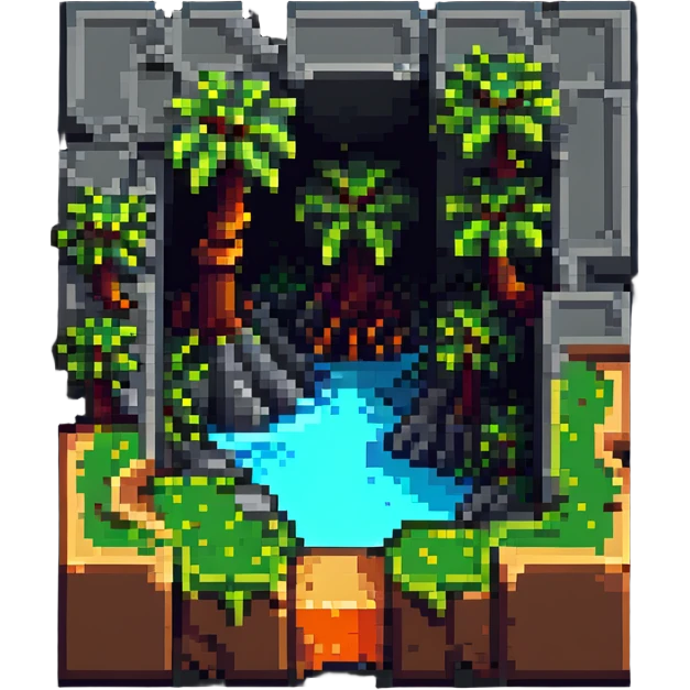 isometric Minecraft mineshaft emoji