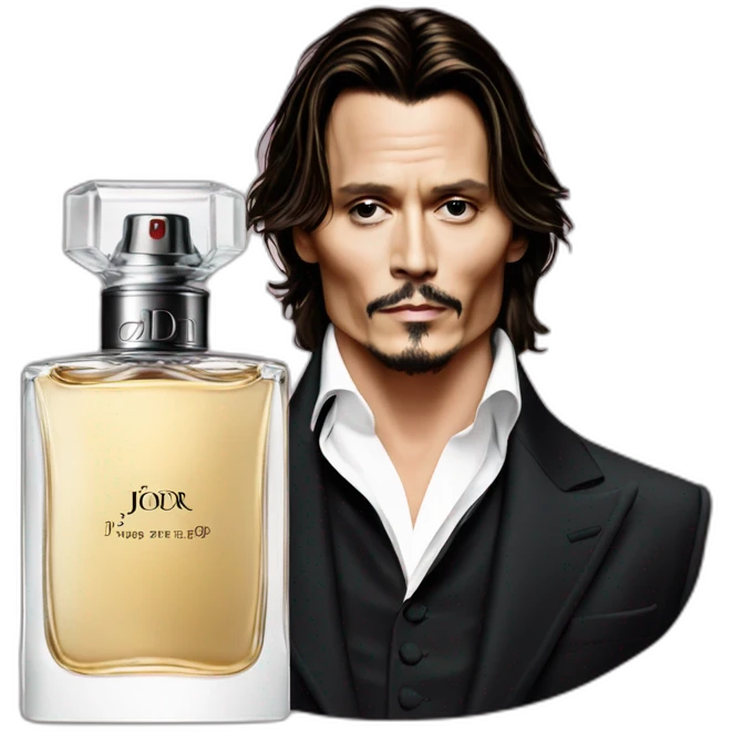 Johnny depp and Dior perfume emoji