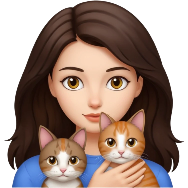 BEAUTIFUL BRUNETTE WOMAN CAT emoji