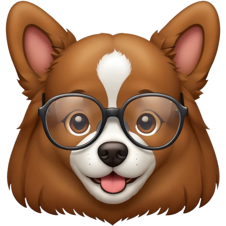 perro con gafas emoji