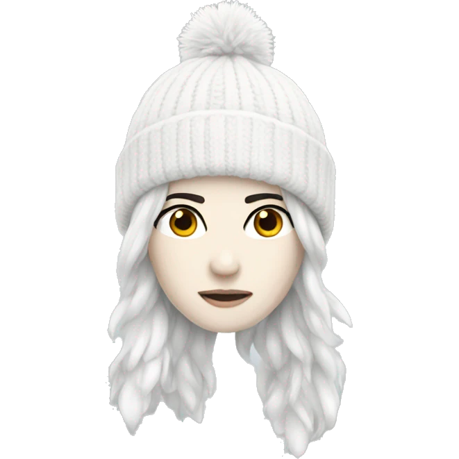 white winter beanie no person emoji