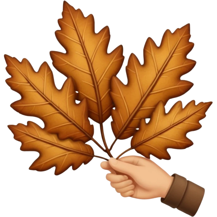  Brown autumn on hand emoji