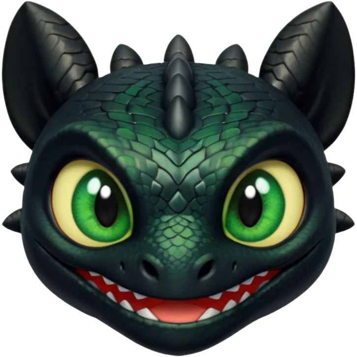 Toothless face only from how to train your Dragon accurate  emoji
