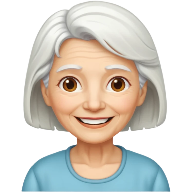 White hair grandma emoji