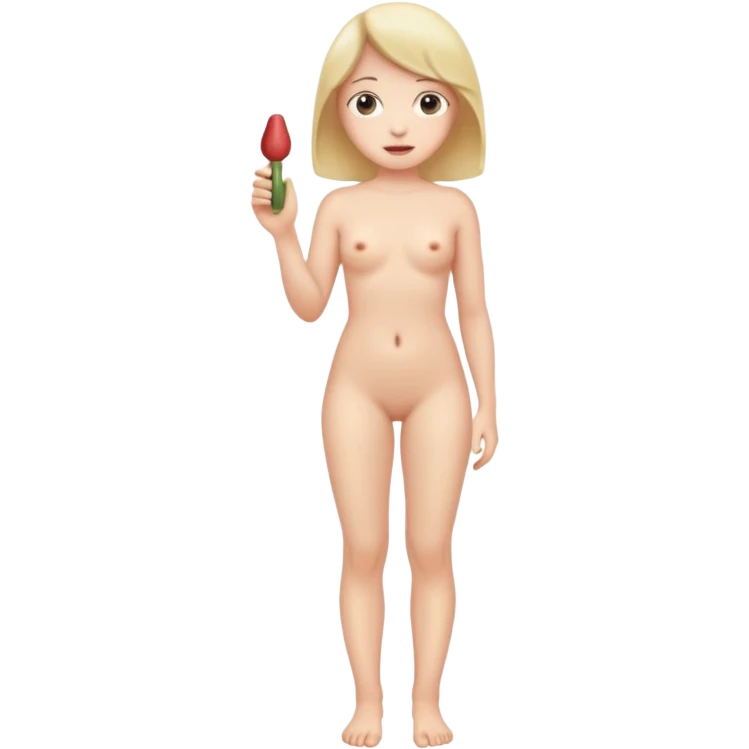 Гола дівчина з хуйом в повний зріст emoji
