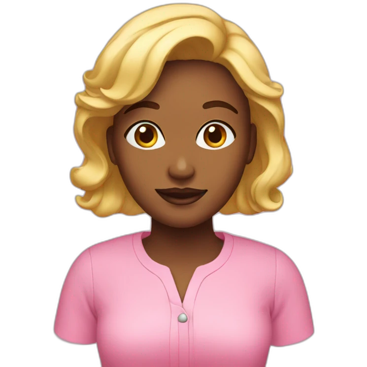 Woman in pink emoji