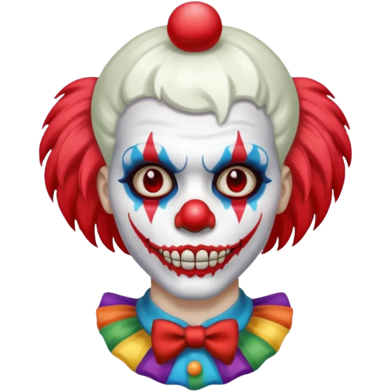 skeleton clown with makeup emoji