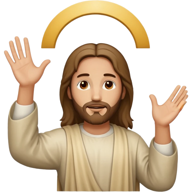 jesus holding hands up emoji