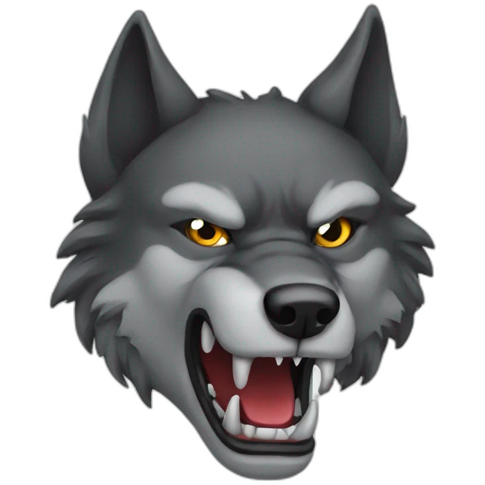Evil wolf emoji