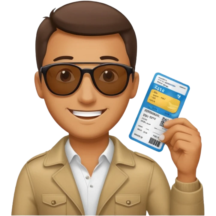 I will buy the flight ticket man emoji