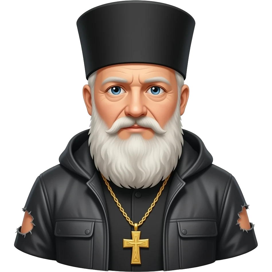 Patriarch Kirill in torn clothes emoji