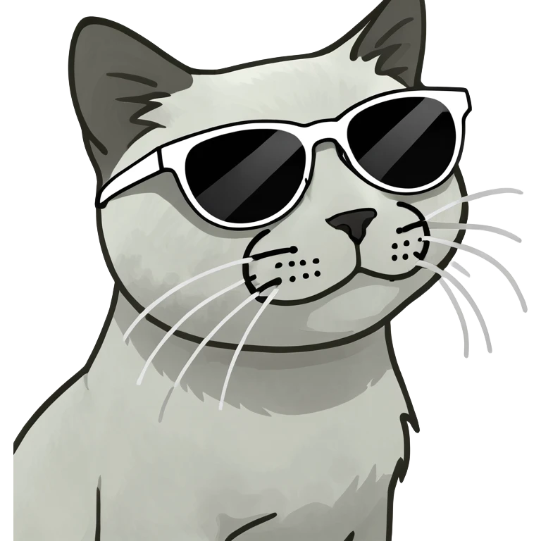 Cat with sunglasses emoji