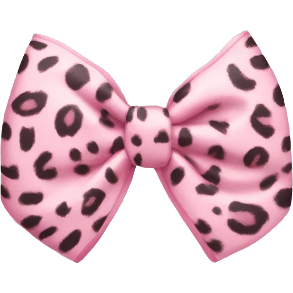 Light pink leopard print bow emoji