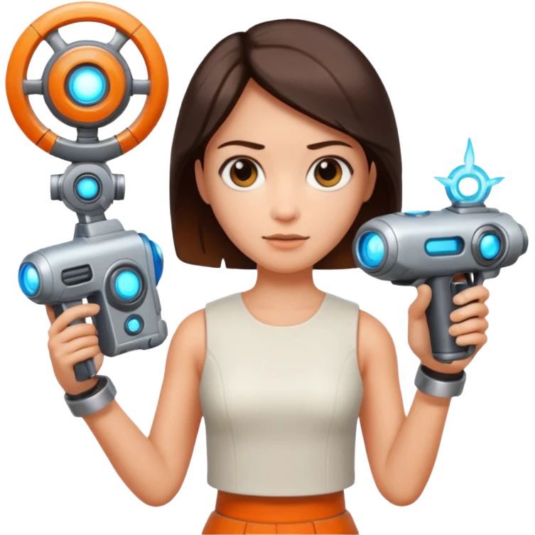 Chell portal gun wheatley emoji