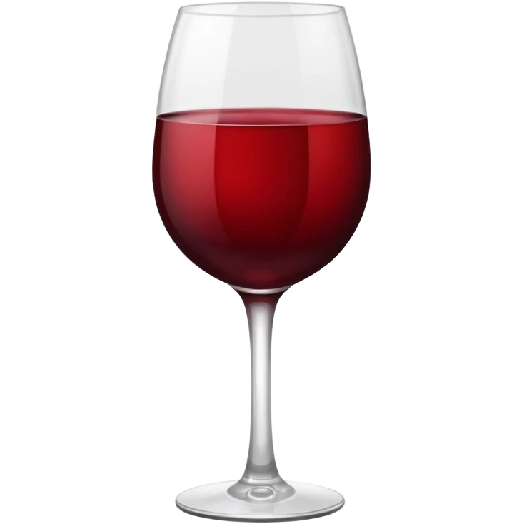 Half full glass of red wine emoji