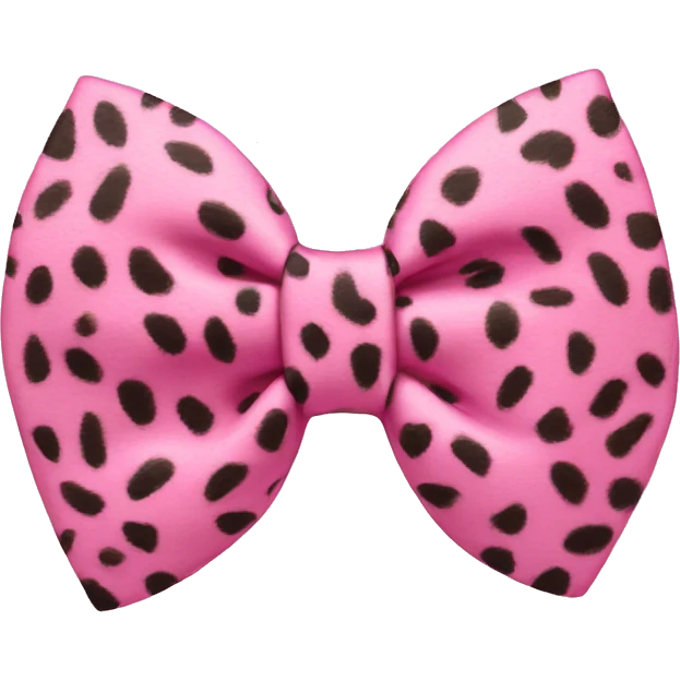 pink bow with lepoard print  emoji