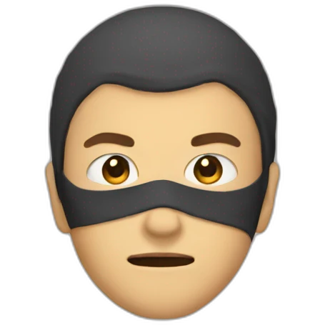 Ninja face without neck emoji