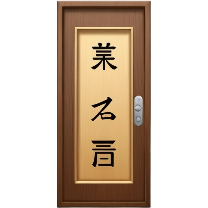 modern villa door number wood Japanese emoji