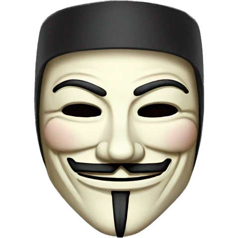 Hacker guy fawkes emoji