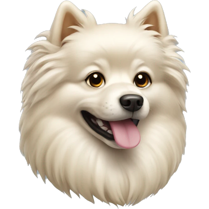 cream spitz dog emoji
