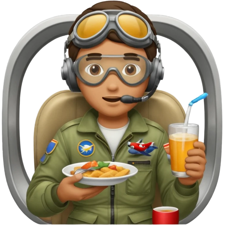 Man eating a plane while flying emoji