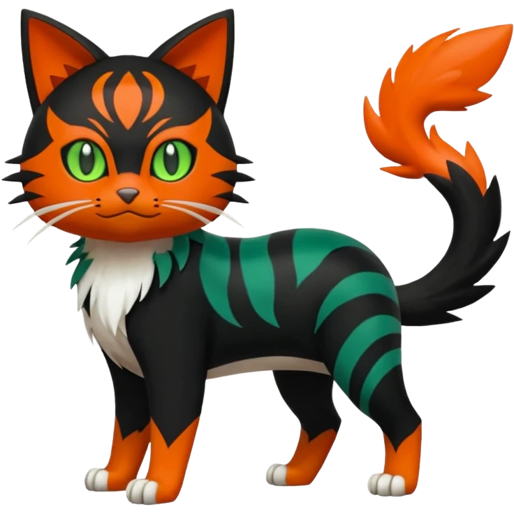 Sprigatito-Floragato-Meowscarada-Litten-Pokémon-Fakémon-hybrid-fusion-creature (full body) emoji
