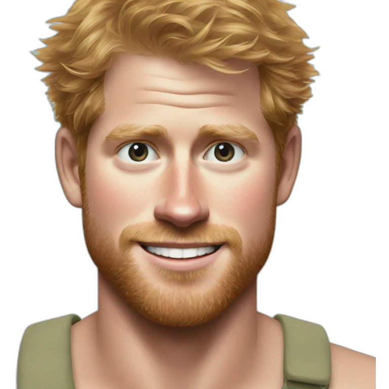 Prince Harry as a beach bum emoji
