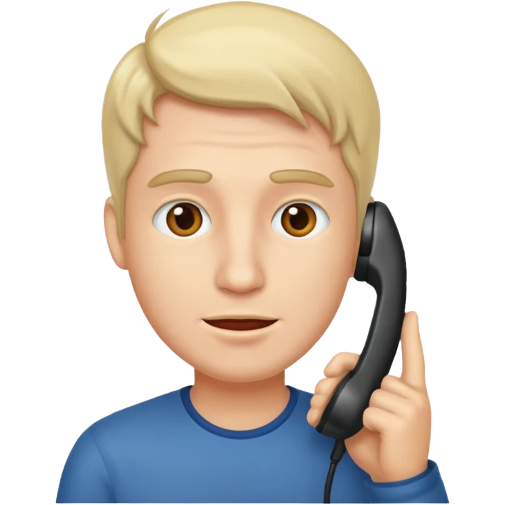 Man calling emoji