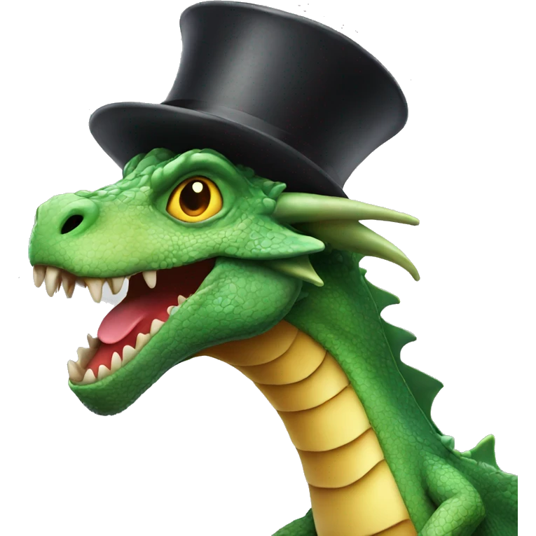 shocked dragon with a top hat emoji