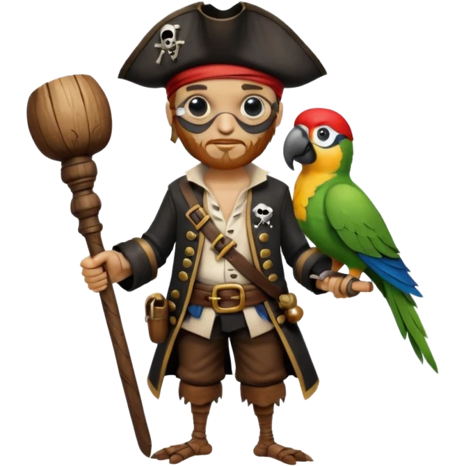 Wood car pirate emoji