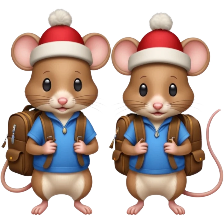 mice with backpacks emoji