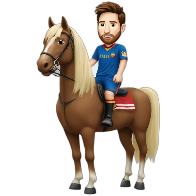 messi sur un cheval emoji