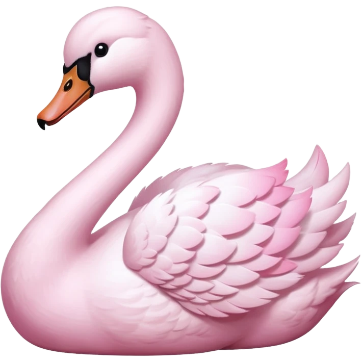 Pastel Pink Swan emoji