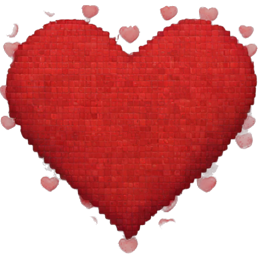 Red pixel heart emoji