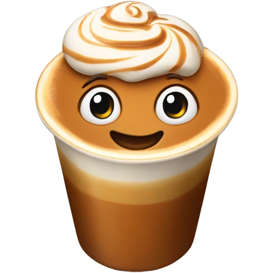 caramel cappuccino  emoji