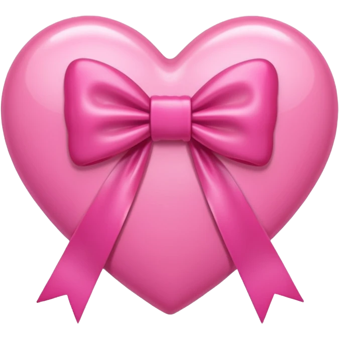 Pink heart with bow emoji