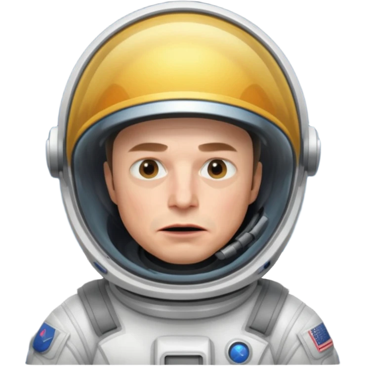 Elon Musk in the space: Angry emoji