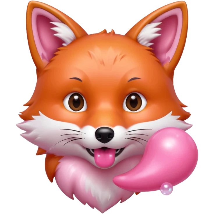 The Fox and The Chewing Gum Light Pink emoji
