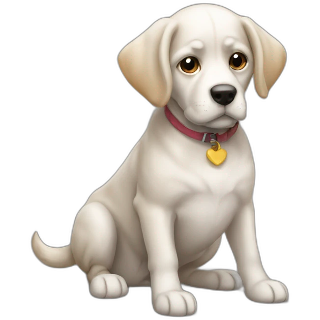 Chien sur un chat emoji
