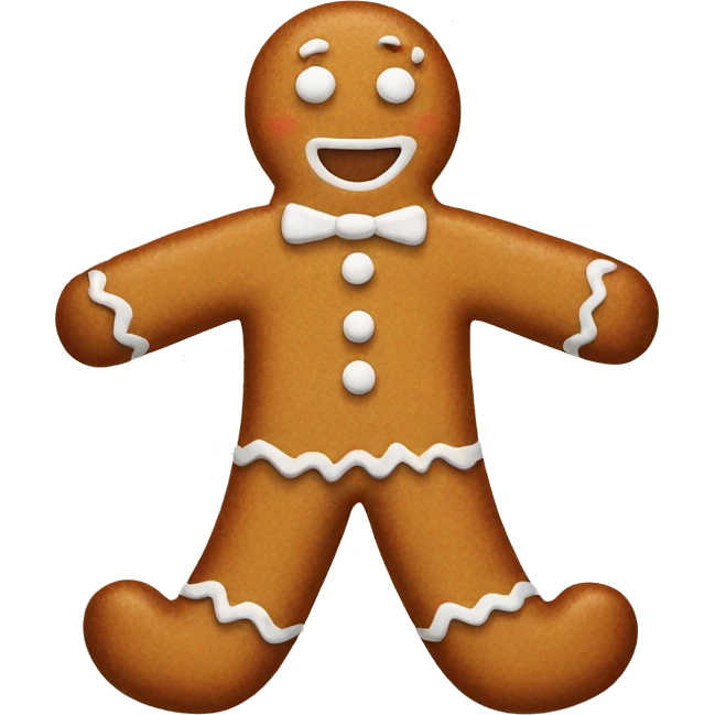 gingerbread man with slippers emoji